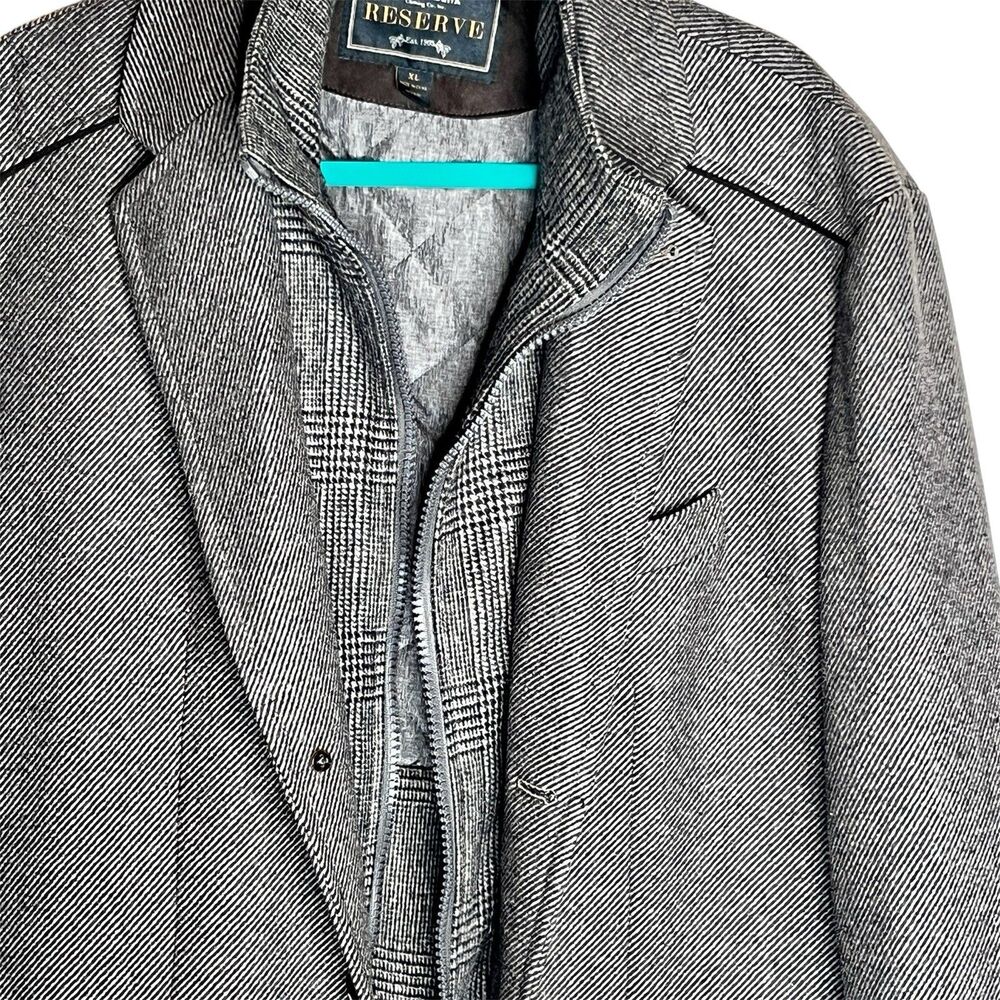 JoS A Bank Reserve Jacket Overcoat 2 in 1 Xtra Large Wool Blend Removable Lining - Picture 8 of 16